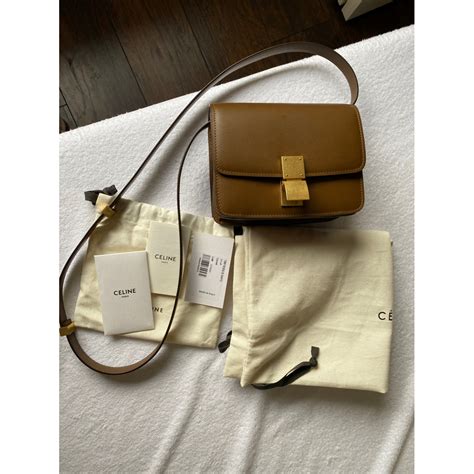 Classic leather crossbody bag Celine Camel in Leather 